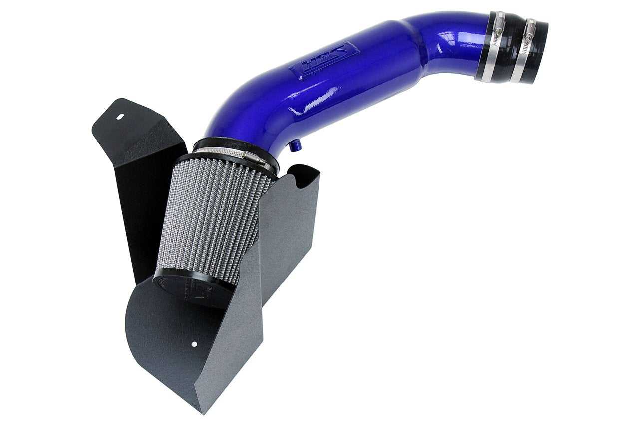 HPS, HPS Short Ram Air Intake Audi A6 Quattro 3.0L Supercharged (C7) (2012-2015) Blue / Polished / Red / Black