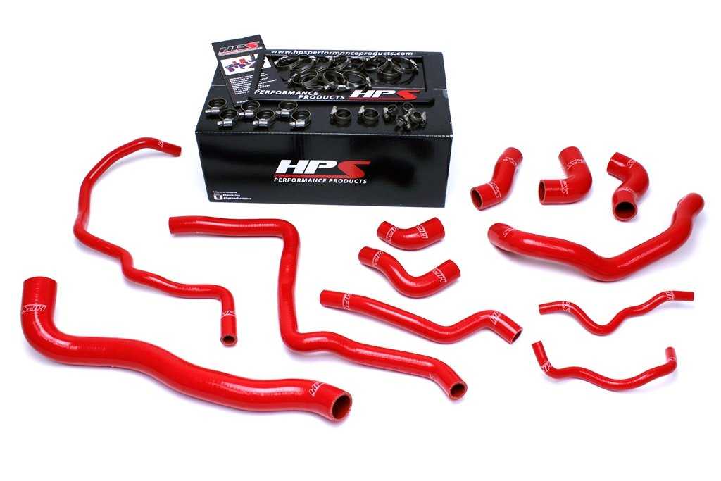 HPS, HPS Silicone Radiator + Heater Hoses Audi A3 2.0T Turbo FSI LHD (06-08) Red / Blue / Black