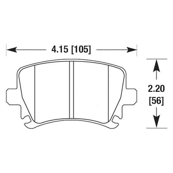 Hawk, Hawk HPS Brake Pads Audi A3 / A3 Quattro (06-09) Rear Set HB544F.628