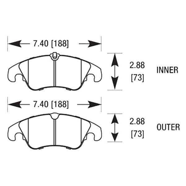 Hawk, Hawk HPS Brake Pads Audi A6 (12-15) A6 Quattro (13-15) Front Set HB641F.696