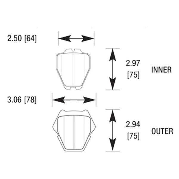 Hawk, Hawk HPS Brake Pads Audi A8 Quattro (01-02) Allroad Quattro (01-03) Rear Set HB364F.587