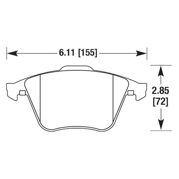 Hawk, Hawk HPS Brake Pads Audi TT Quattro (2008-2015) Front Set HB625F.760