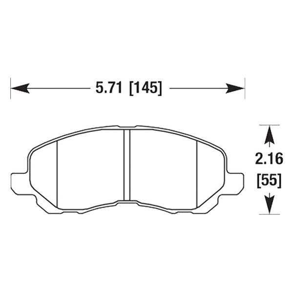 Hawk, Hawk HPS Brake Pads Dodge Stratus SE/R/T (01-05) Front Set HB435F.622