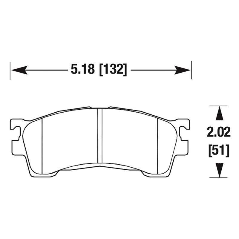 Hawk, Hawk HPS Brake Pads Ford Probe 2.0L/2.2L/2.5L/3.0L Front Set (89-97) HB211F.606