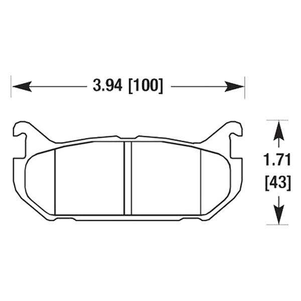 Hawk, Hawk HPS Brake Pads Ford Probe 2.0L/2.5L Rear Set (1993-1997) HB212F.535