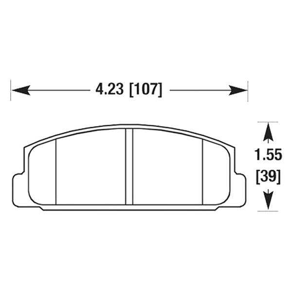 Hawk, Hawk HPS Brake Pads Mazda 6 2.3L/3.0L (2003-2005) Rear Set HB158F.515