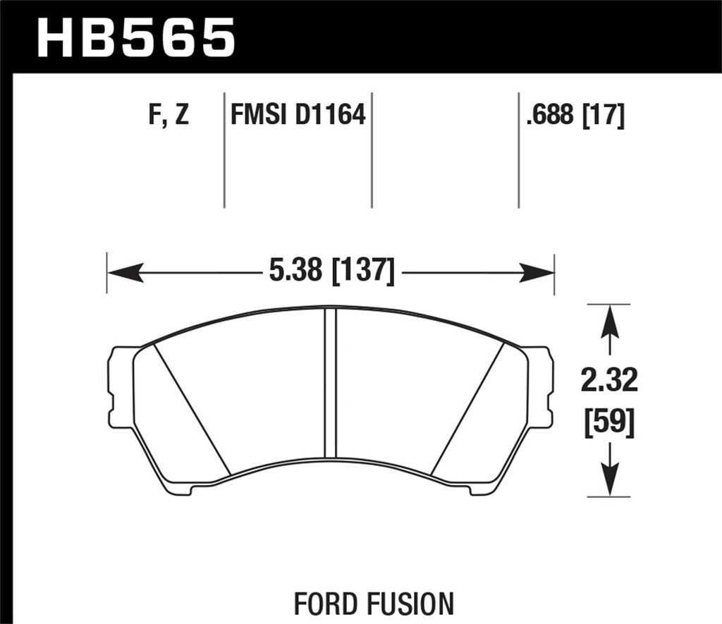 Hawk, Hawk HPS Brake Pads Mazda 6 (2011-2013) Front or Rear Set