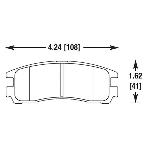 Hawk, Hawk HPS Brake Pads Subaru Legacy (00-09) Rear Set HB367F.585