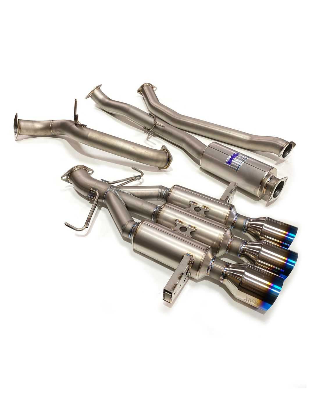 Invidia, Invidia Full Titanium Exhaust Honda Civic Type-R FK8 (17-21) [R400 Gemini] Catback w/ Triple Burnt Blue Tips