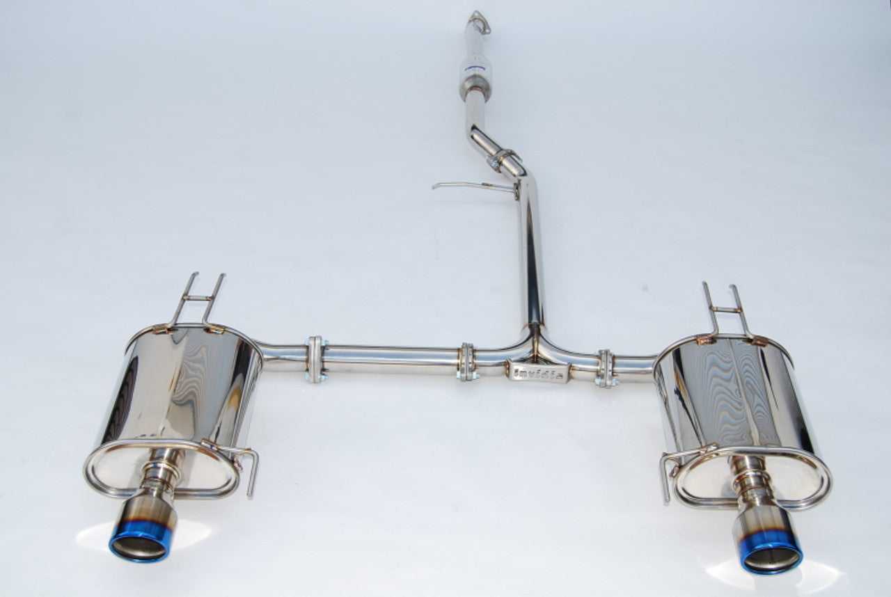 Invidia, Invidia Q300 Exhaust Acura TSX (2004-2008) Titanium Blue Rolled Tips HS06TSXG3T