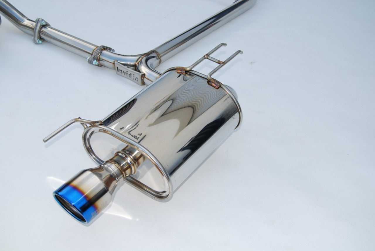 Invidia, Invidia Q300 Exhaust Acura TSX (2004-2008) Titanium Blue Rolled Tips HS06TSXG3T